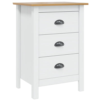 Bedside Cabinet HILL White and Honey Brown 46 x 35 x 65 cm