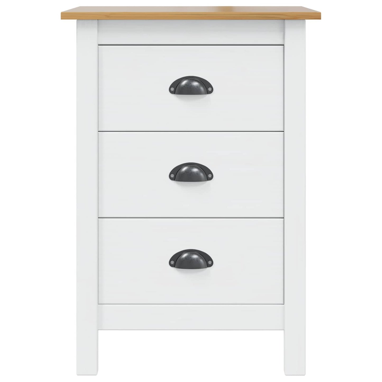 Bedside Cabinet HILL White and Honey Brown 46 x 35 x 65 cm