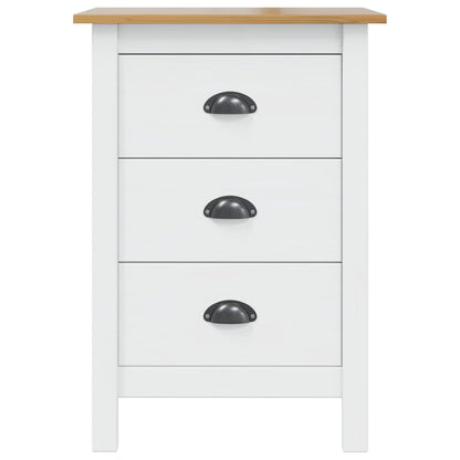 Bedside Cabinet HILL White and Honey Brown 46 x 35 x 65 cm