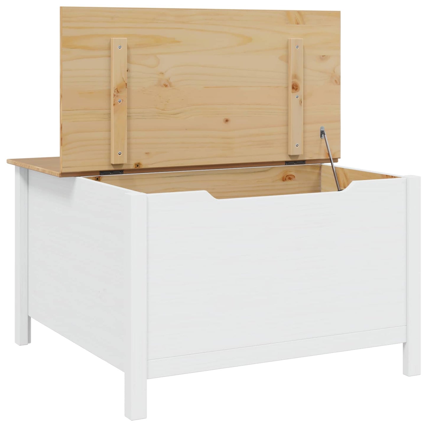 Coffee Table HILL White and Honey Brown 79.5 x 79.5 x 49 cm