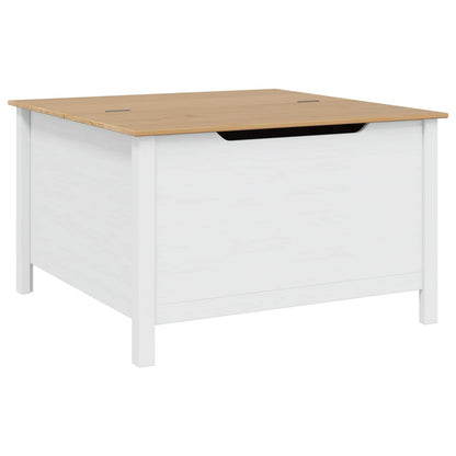 Coffee Table HILL White and Honey Brown 79.5 x 79.5 x 49 cm