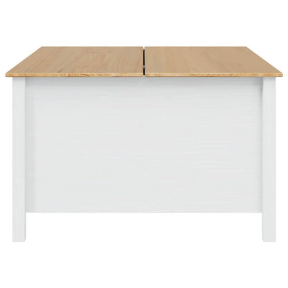 Coffee Table HILL White and Honey Brown 79.5 x 79.5 x 49 cm