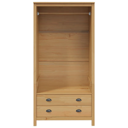 Wardrobe HILL Honey Brown 84 x 50 x 170 cm Solid Pine Wood