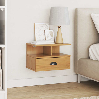 Bedside Cabinet with Drawer HILL Honey Brown 40 x 31 x 27 cm