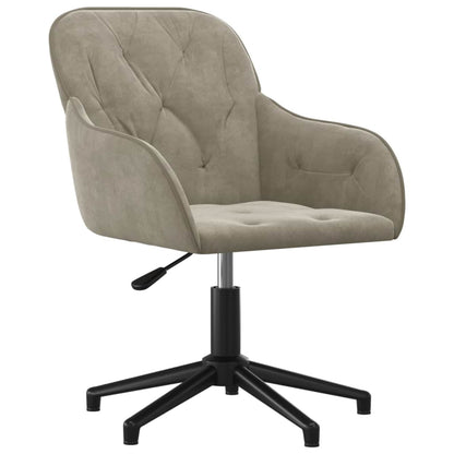 Dining Chair 2 pcs Light Grey 55 x 59.5 x 77 cm Velvet