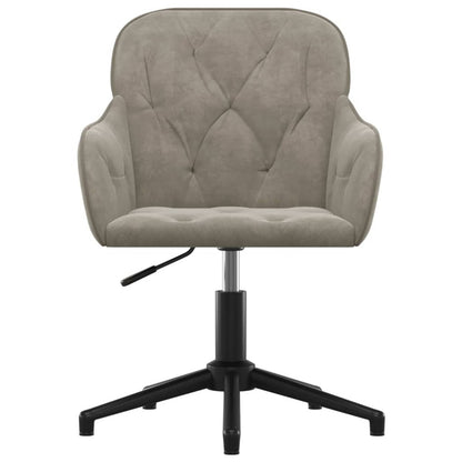 Dining Chair 2 pcs Light Grey 55 x 59.5 x 77 cm Velvet