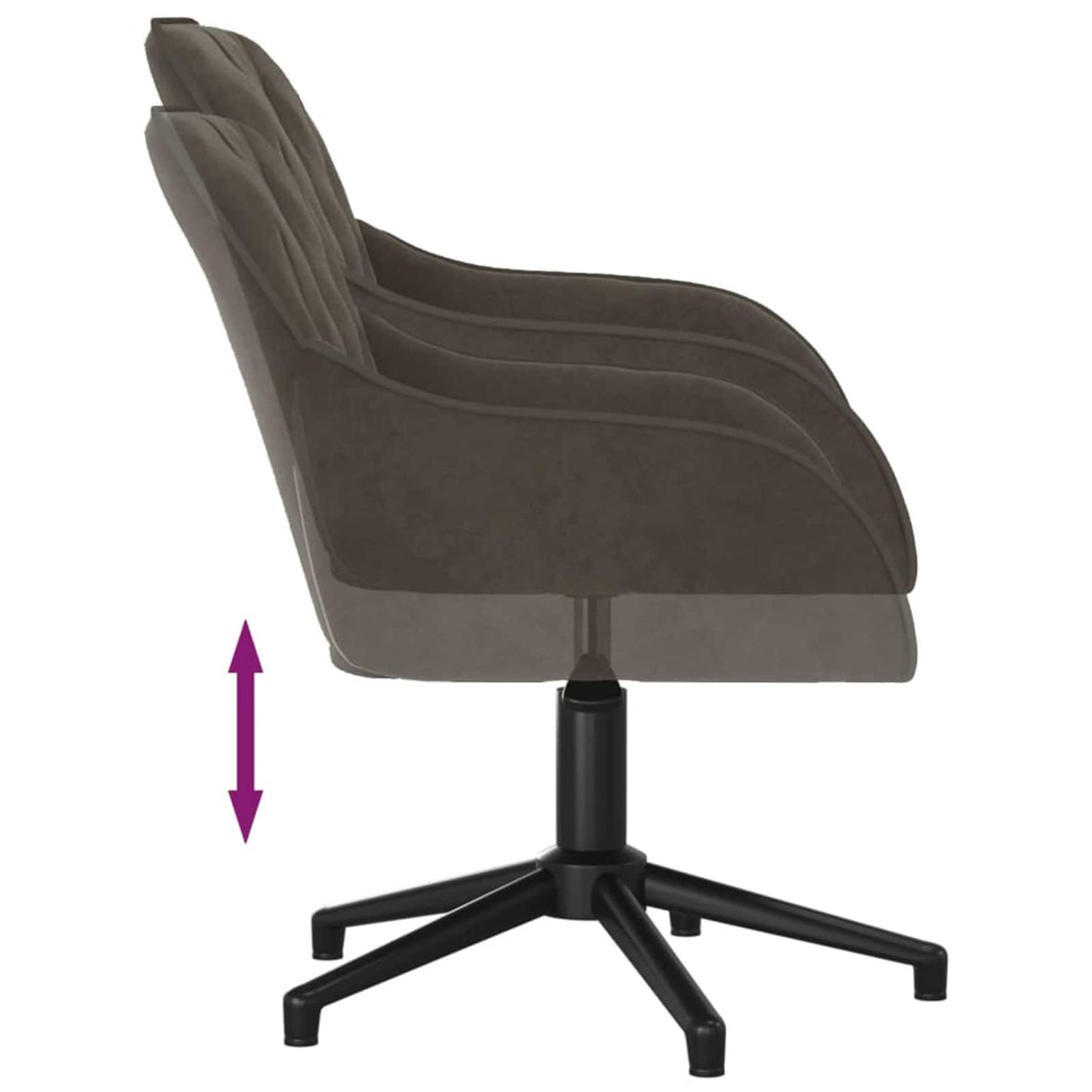 Dining Chair 2 pcs Dark Grey 55 x 59.5 x 77 cm Velvet