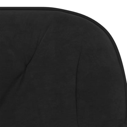Dining Chair with Wheel 2 pcs Black 55 x 59.5 x 77 cm Velvet