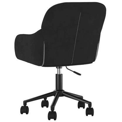 Dining Chair with Wheel 2 pcs Black 55 x 59.5 x 77 cm Velvet