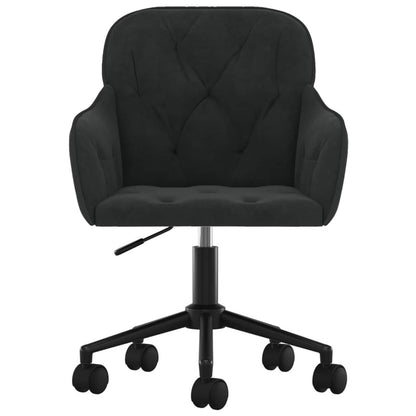 Dining Chair with Wheel 2 pcs Black 55 x 59.5 x 77 cm Velvet