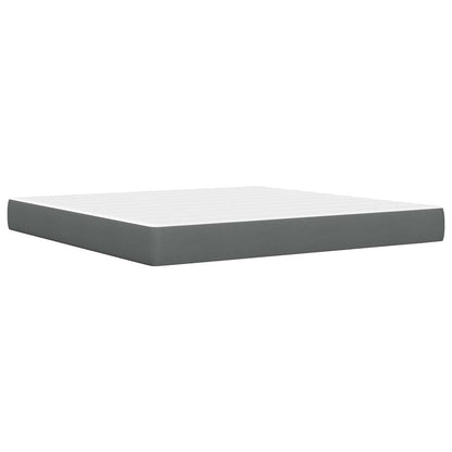 Bed Frame with Mattress Dark Grey 180 x 200 cm Fabric