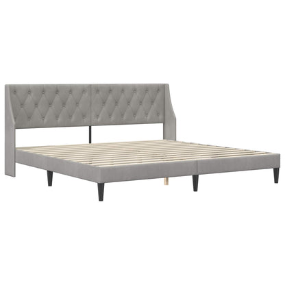 Bed Frame with Mattress Light Grey 180 x 200 cm Velvet