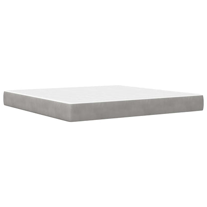 Bed Frame with Mattress Light Grey 180 x 200 cm Velvet
