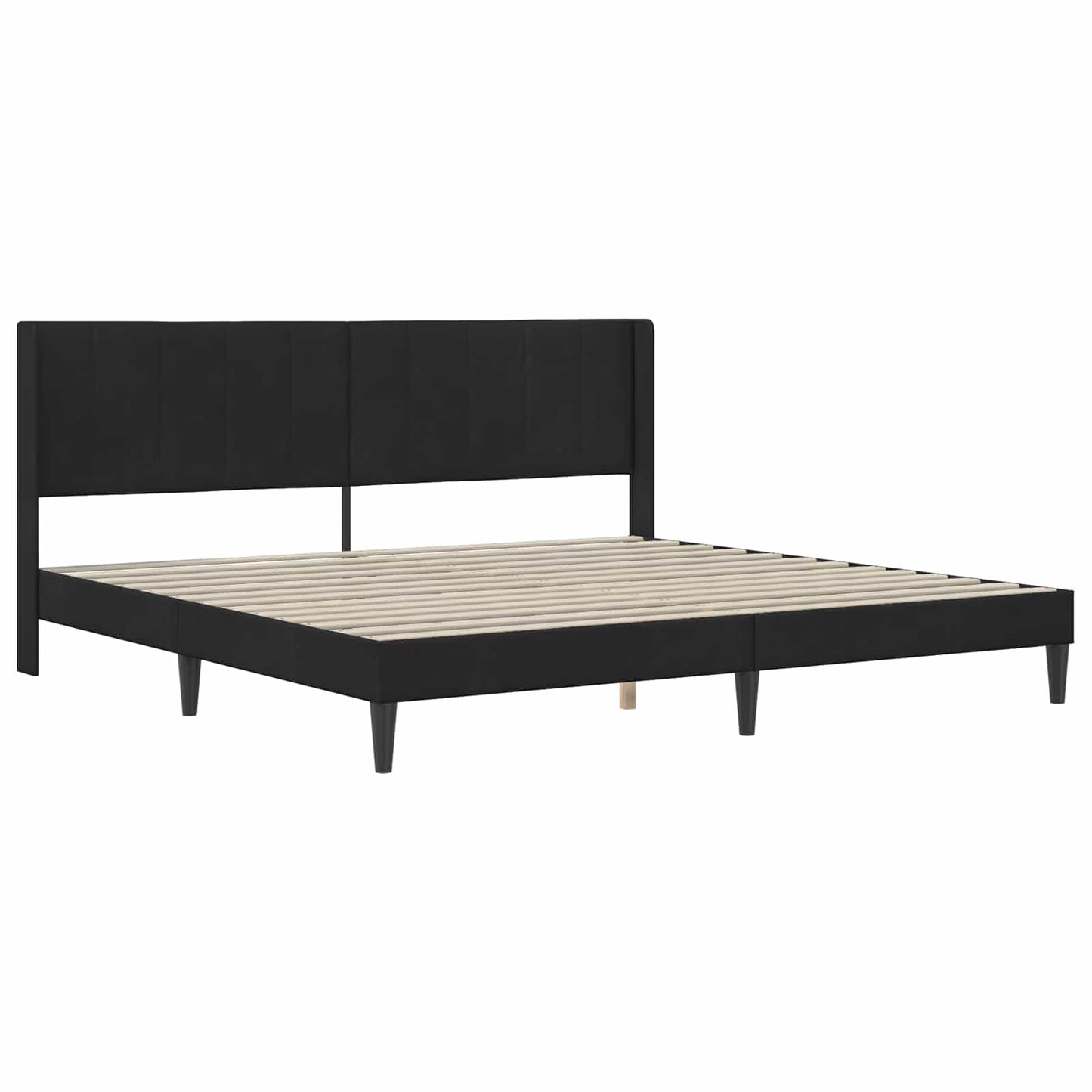 Bed Frame with Mattress Black 180 x 200 cm Velvet