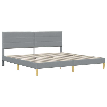 Bed Frame with Mattress Light Grey 180 x 200 cm Fabric