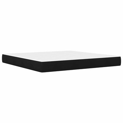 Bed Frame with Mattress Black 180 x 200 cm Fabric