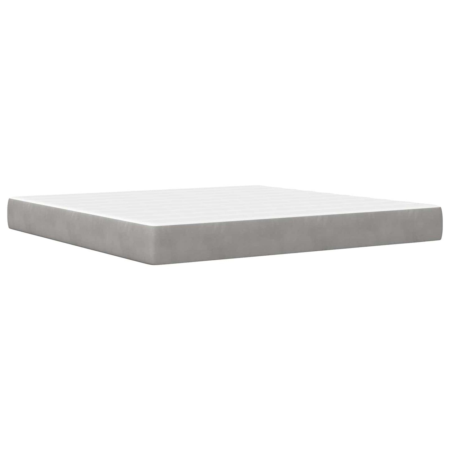 Bed Frame with Mattress Light Grey 180 x 200 cm Velvet