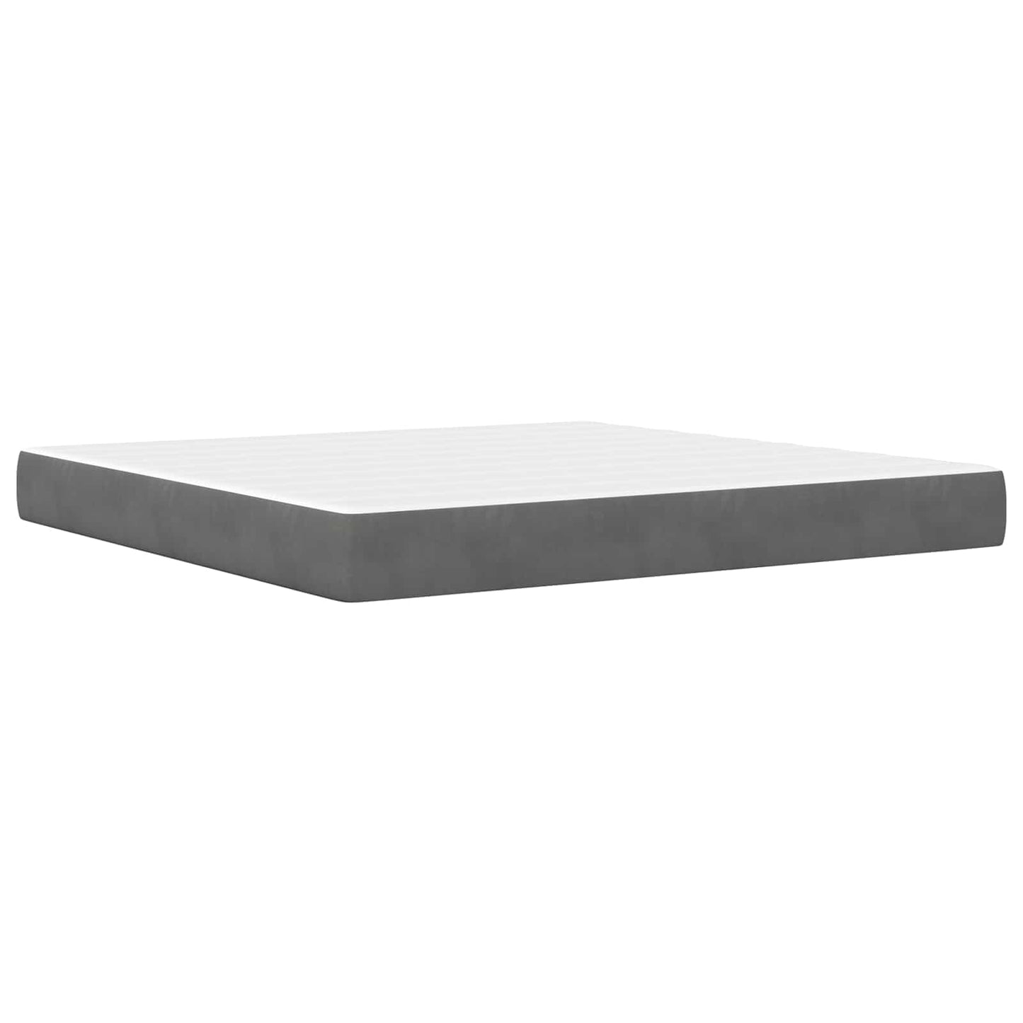 Bed Frame with Mattress Dark Grey 180 x 200 cm Velvet