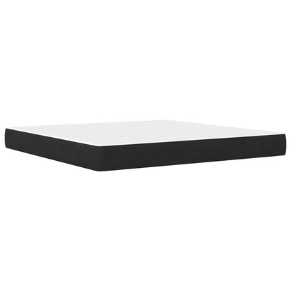 Bed Frame with Mattress Black 180 x 200 cm Velvet