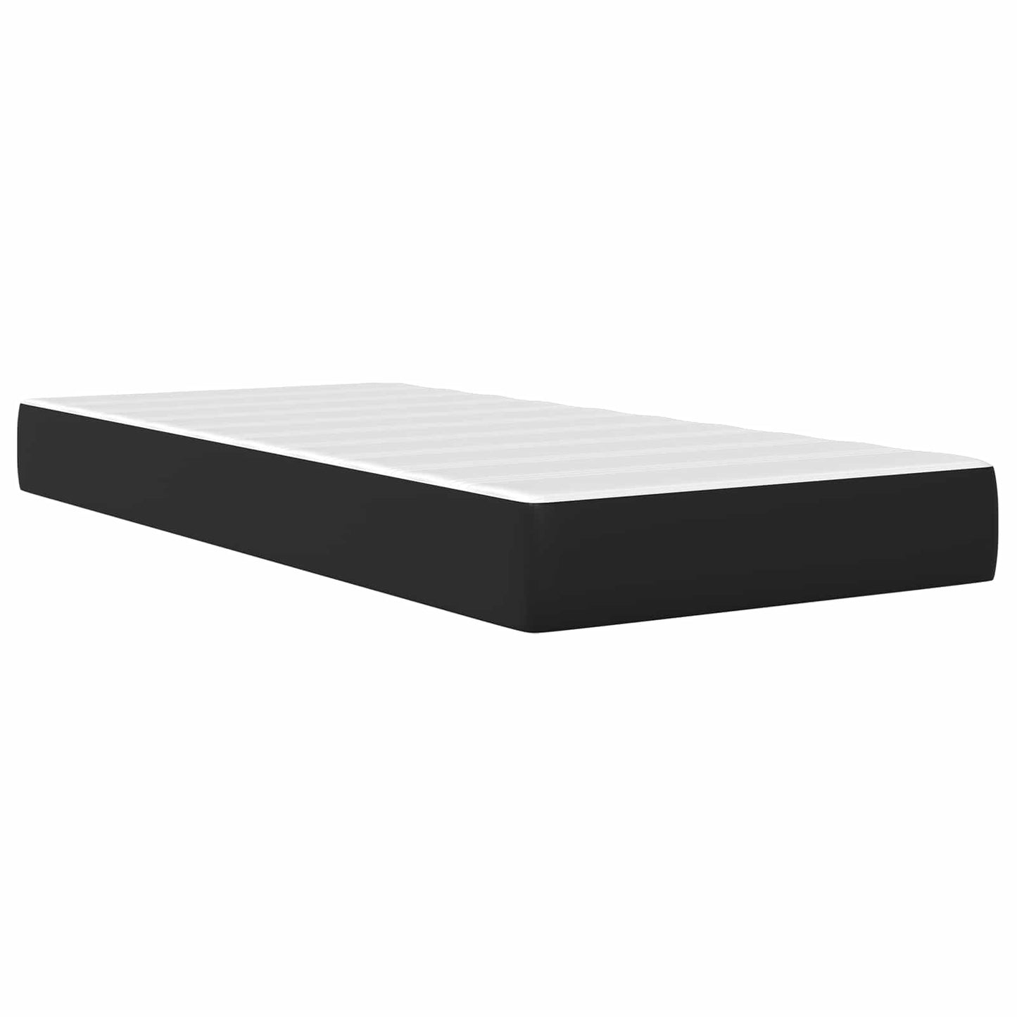 Bed Frame with LED Strip Lights Black 90 x 190 cm Faux Leather