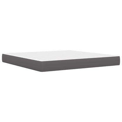 Bed Frame with LED Strip Lights Grey 180 x 200 cm Faux Leather