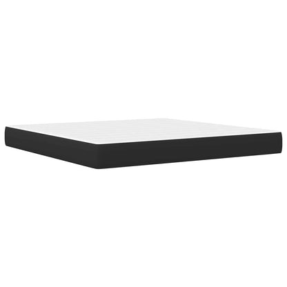Bed Frame with LED Strip Lights Black 180 x 200 cm Faux Leather