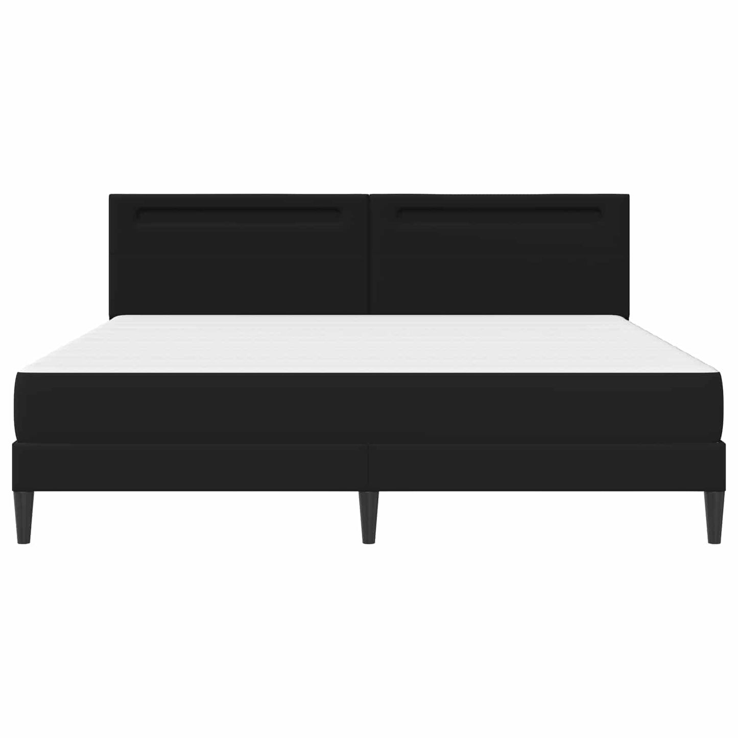 Bed Frame with LED Strip Lights Black 180 x 200 cm Faux Leather
