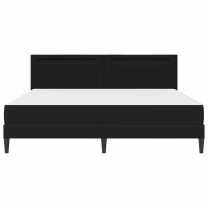 Bed Frame with LED Strip Lights Black 180 x 200 cm Faux Leather