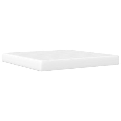 Bed Frame with LED Strip Lights White 180 x 200 cm Faux Leather