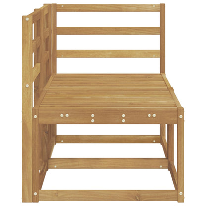 Outdoor Middle and Corner Sofa 2 Piece White Solid Acacia Wood