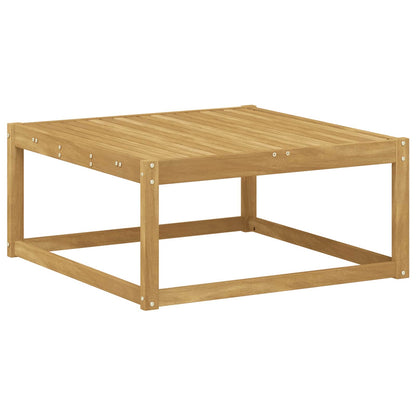 Outdoor Footstool Solid Acacia Wood White 79 x 79 x 37 cm