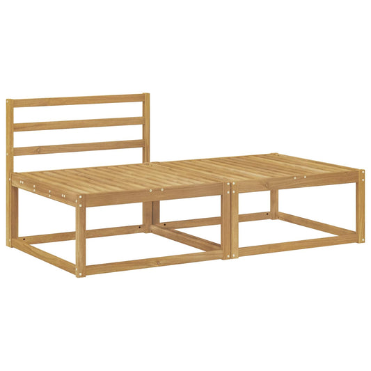 2 Piece Outdoor Footstool Polyester White