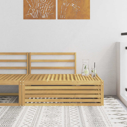 Outdoor End sofa White 115 x 83 x 73 cm Solid Acacia Wood