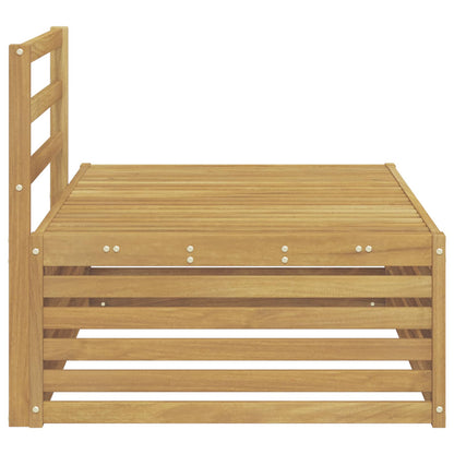 Outdoor End sofa White 115 x 83 x 73 cm Solid Acacia Wood