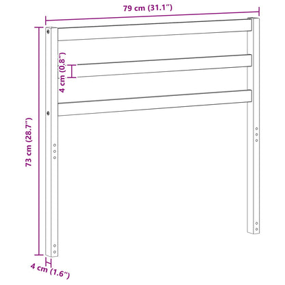 Armrests Module 2 pcs White 79 x 4 x 73 cm Solid Acacia Wood