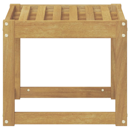 Outdoor Stool Bench White 43 x 43 x 37 cm Solid Acacia Wood