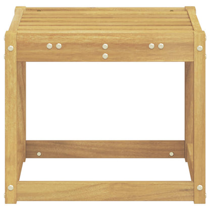 Outdoor Stool Bench White 43 x 43 x 37 cm Solid Acacia Wood