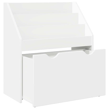 Kids Bookshelf White 60 x 29.5 x 69 cm Engineered Wood