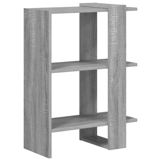 Bookshelf 2-Tier 52 x 25 x 71.5 cm Engineered Wood Grey Sonoma