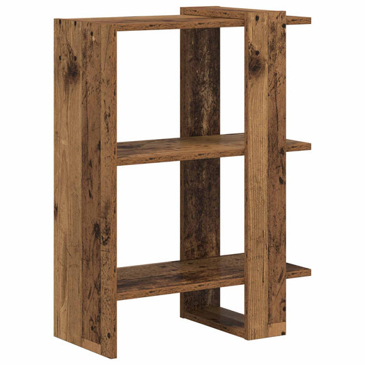 Bookshelf 2-Tier 52 x 25 x 71.5 cm Engineered Wood Old Wood