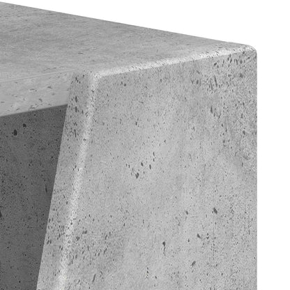 Side Shelf Concrete Grey 33 x 32 x 100.5 cm Engineered Wood