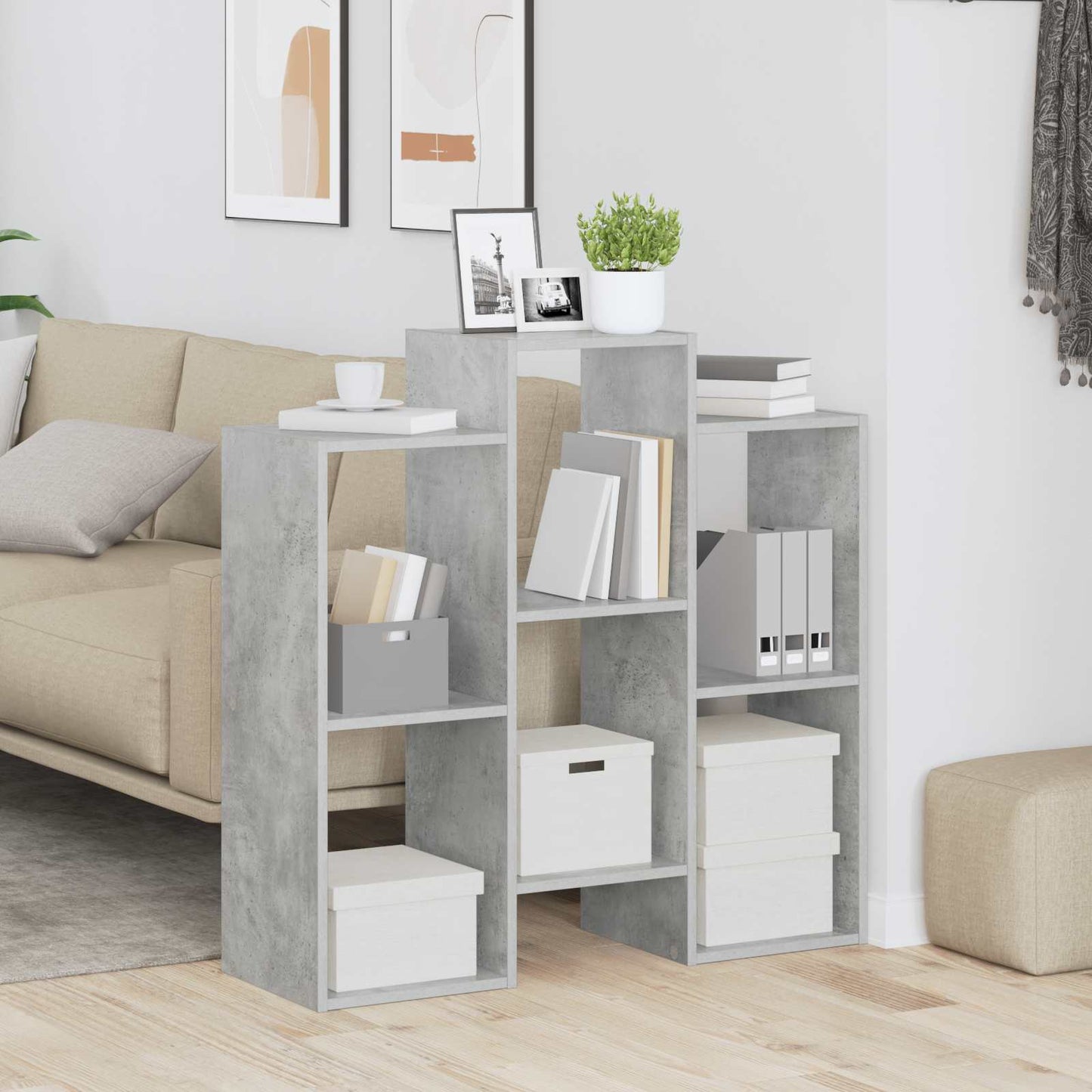 Sideboard Concrete Grey 90 x 30 x 90 cm