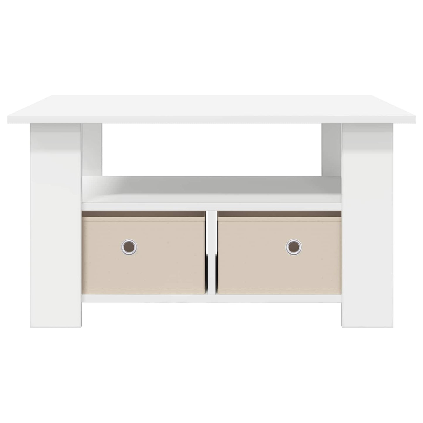 Coffee Table with Drawer White 77 x 55 x 42 cm Engineered Wood