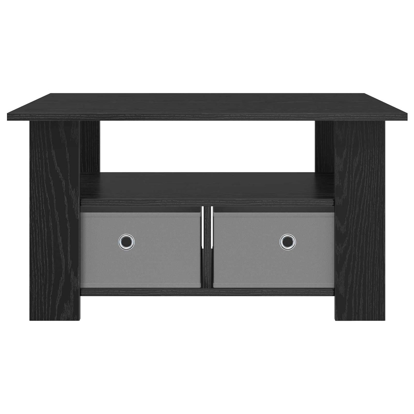 Coffee Table Black Oak 77 x 55 x 42 cm Engineered Wood