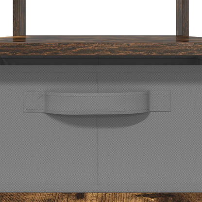 Coffee Table Smoked Oak 77 x 55 x 42 cm Engineered Wood
