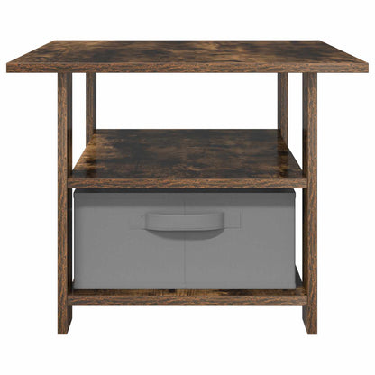 Coffee Table Smoked Oak 77 x 55 x 42 cm Engineered Wood