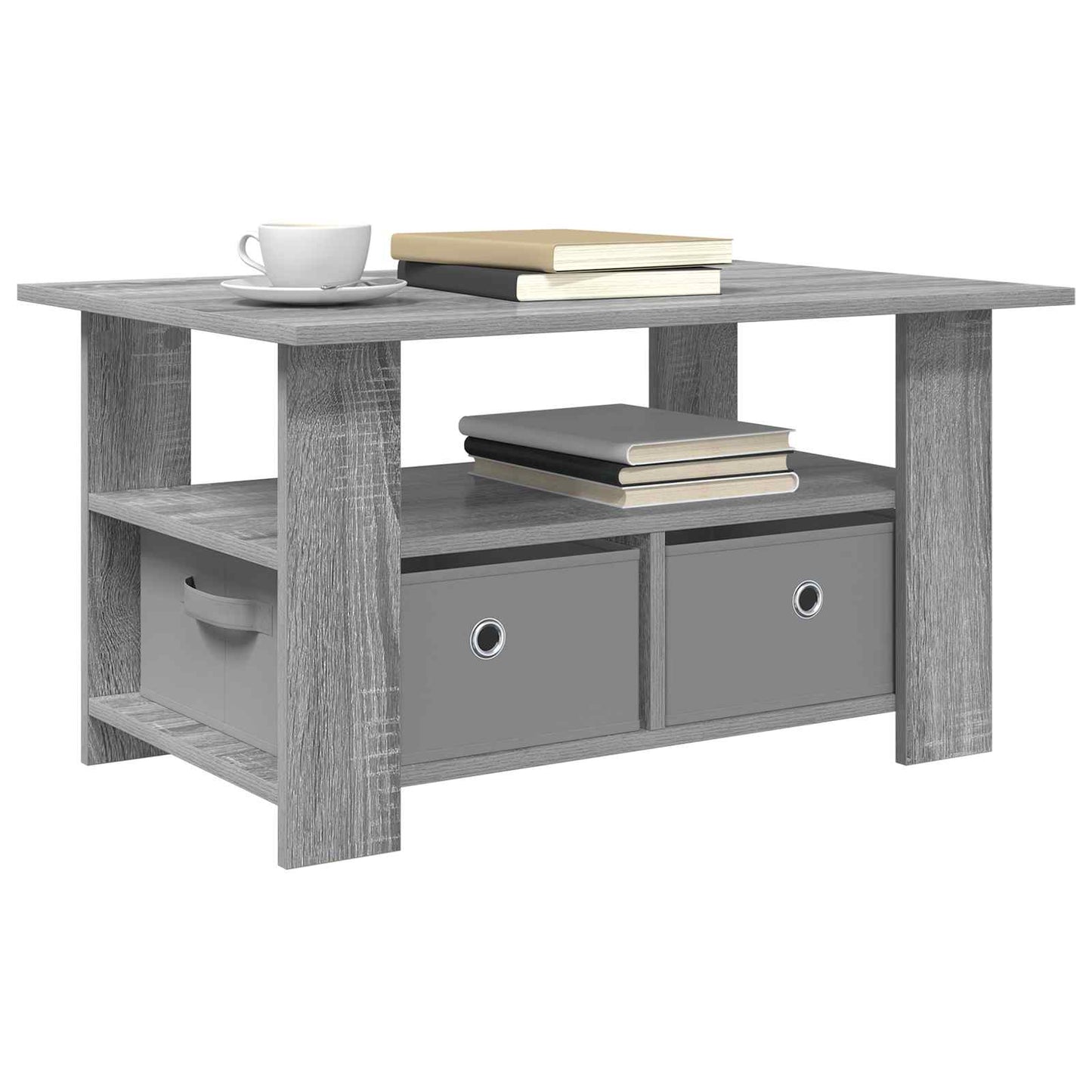 Coffee Table Grey Sonoma 77 x 55 x 42 cm Engineered Wood