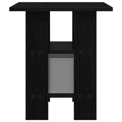 Bedside Table Black Oak 41 x 40 x 45 cm Engineered Wood