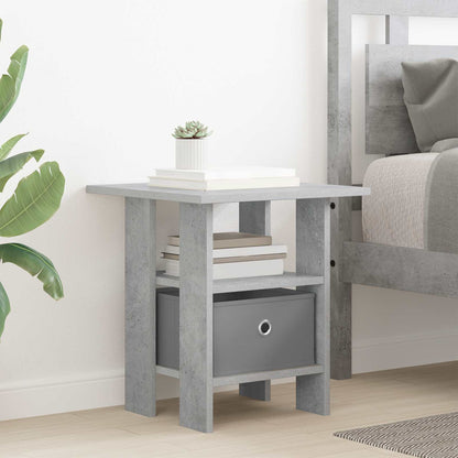 Bedside Table Concrete Grey 41 x 40 x 45 cm Engineered Wood