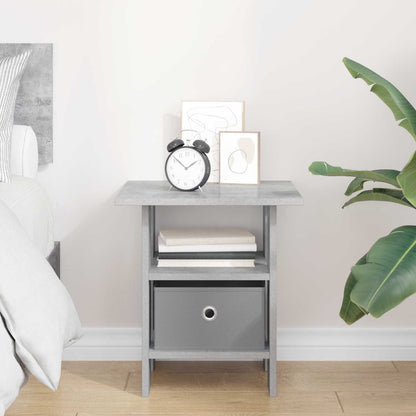 Bedside Table Concrete Grey 41 x 40 x 45 cm Engineered Wood